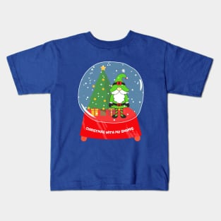 CHRISTMAS With My Gnomie Snowglobe Kids T-Shirt